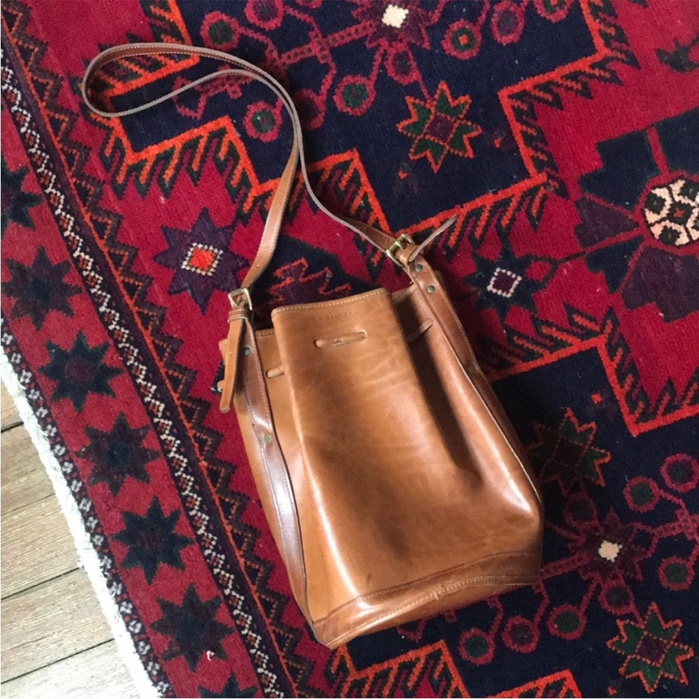 GH Bass Leather Bucket Bag Vintage